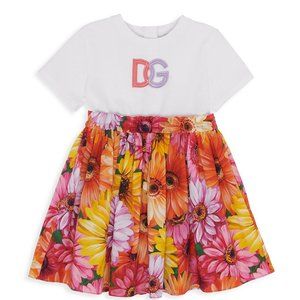 Dolce & Gabbana Kids Girl's Sunflower T-Shirt Dress